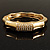 Gold Plated Diamante Multifaceted Hinged Bangle Bracelet - view 16