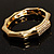 Gold Plated Diamante Multifaceted Hinged Bangle Bracelet - view 6