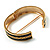 Teal Ornamental Enamel Hinged Bangle Bracelet (Gold Tone) - view 7