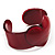Burgundy Red Acrylic Heart Cuff Bangle - view 7