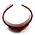 Burgundy Red Acrylic Heart Cuff Bangle - view 6