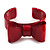Classic Red Acrylic Bow Cuff Bangle - view 3
