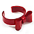 Classic Red Acrylic Bow Cuff Bangle - view 8