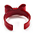 Classic Red Acrylic Bow Cuff Bangle - view 6