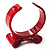 Classic Red Acrylic Bow Cuff Bangle - view 9