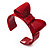 Classic Red Acrylic Bow Cuff Bangle - view 10