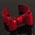 Classic Red Acrylic Bow Cuff Bangle - view 2