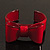 Classic Red Acrylic Bow Cuff Bangle - view 11