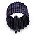 Wide Purple Acrylic Bead Flex Bangle Bracelet - 6cm Width - view 5
