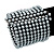 Wide Ash Grey Acrylic Bead Flex Bangle Bracelet - 6cm Width