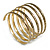 Burn Gold Wide Hammered Wrap Bangle - view 2