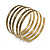 Burn Gold Wide Hammered Wrap Bangle - view 3
