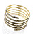 Burn Gold Wide Hammered Wrap Bangle - view 5
