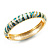 Pale Blue & Aqua Green Hinged Bangle Bracelet (Gold Tone) - view 11