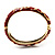 Red Enamel Curvy Crystal Hinged Bangle (Gold Tone Finish) - view 7