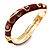 Red Enamel Curvy Crystal Hinged Bangle (Gold Tone Finish) - view 8