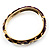 Deep Purple Enamel Curvy Crystal Hinged Bangle (Gold Tone Finish) - view 11