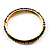 Brown & Olive Green Enamel Hinged Bangle Bracelet (Gold Tone) - view 11