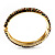 Brown & Olive Green Enamel Hinged Bangle Bracelet (Gold Tone) - view 12