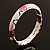 Pale Pink & Light Cream Enamel Hinged Bangle Bracelet (Silver Tone) - view 15