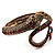Vintage Diamante Snake Bangle Bracelet (Burn Gold Tone) - view 11