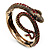 Vintage Diamante Snake Bangle Bracelet (Burn Gold Tone) - view 2