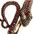 Vintage Diamante Snake Bangle Bracelet (Burn Gold Tone) - view 6