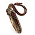 Vintage Diamante Snake Bangle Bracelet (Burn Gold Tone) - view 7