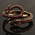 Vintage Diamante Snake Bangle Bracelet (Burn Gold Tone) - view 18