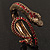 Vintage Diamante Snake Bangle Bracelet (Burn Gold Tone) - view 12