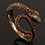 Vintage Diamante Snake Bangle Bracelet (Burn Gold Tone) - view 20