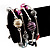 Silver-Tone Beaded Multistrand Flex Bracelet (Multicoloured) - view 8