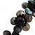 Slate Black Floral Shell Flex Cuff Bracelet - view 4