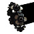 Slate Black Floral Shell Flex Cuff Bracelet - view 2