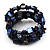 Blue Shell-Composite Coil Flex Bracelet - view 3