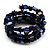 Blue Shell-Composite Coil Flex Bracelet - view 5