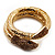 Dazzling Coil Flex Snake Bangle Bracelet (Gold Tone) - view 9