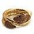 Dazzling Coil Flex Snake Bangle Bracelet (Gold Tone) - view 10