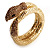 Dazzling Coil Flex Snake Bangle Bracelet (Gold Tone) - view 8