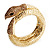 Dazzling Coil Flex Snake Bangle Bracelet (Gold Tone) - view 12