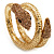 Dazzling Coil Flex Snake Bangle Bracelet (Gold Tone)