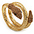 Dazzling Coil Flex Snake Bangle Bracelet (Gold Tone) - view 14