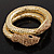 Dazzling Coil Flex Snake Bangle Bracelet (Gold Tone) - view 2