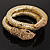 Dazzling Coil Flex Snake Bangle Bracelet (Gold Tone) - view 16