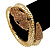 Dazzling Coil Flex Snake Bangle Bracelet (Gold Tone) - view 5