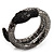 Dazzling Coil Flex Snake Bangle Bracelet (Black Tone) - view 10