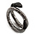 Dazzling Coil Flex Snake Bangle Bracelet (Black Tone) - view 5