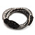 Dazzling Coil Flex Snake Bangle Bracelet (Black Tone) - view 11