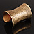 Wide Gold Textured Egyptian Style Cuff Bangle - 10cm Width - view 9
