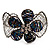 Silver Tone Beaded Flower Wire Flex Cuff Bracelet - 20cm Length - view 9